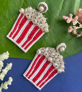 beaded leaf <b>earrings</b> stylish <b>fashion</b> jewellery Beaded <b>Earrings</b> Women Festive Party Jewelry At Best Price Beaded <b>Earrings</b> - Product Image 2