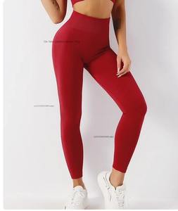 Leggings de gimnasia para mujer, mallas acanaladas sin costuras para mujer, mallas de realce de cintura alta para mujer, pantalones de Fitness ajustados a rayas para mujer, deporte - Product Image 5