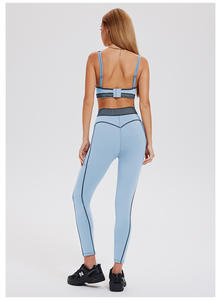 Ensemble de yoga pour femmes au meilleur design, respirant, léger, sans manches, 2 pièces, en spandex/nylon, taille haute, disponible en différentes couleurs - Product Image 6