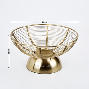 Newest Design Metal <b>Wire</b> Gold Color <b>Flower</b> Bowl With Base for Home and Wedding Tabletop Decoration <b>Flower</b> Vase - Product Image 6