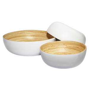 Bol à salade rond en bambou filé vietnamien bol en bois de bambou en toute sécurité meilleure vente - Product Image 3