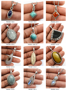 Magnifique look 925 argent Sterling naturel Amazonite pierre précieuse Design unique pendentif classique bijoux faits à la main fournisseurs de gros - Product Image 2
