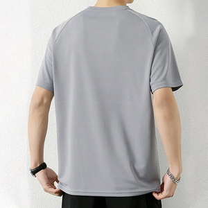 Vente en gros de t-shirts de fitness à séchage rapide pour hommes personnalisés saison d'été à manches courtes Compression Slim Fit Design 210 grammes lettre en tissu - Product Image 2