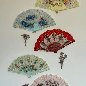 Abanico de bambú plegable Kalakaari | Edición artística | Estampados étnicos | Certificado - Product Image 1