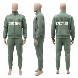 Conjunto Deportivo Personalizado para Hombre, Manga Larga, Cierre Frontal con Cremallera, Estampado por Transferencia Térmica, Bolsillos Laterales, Ropa de Otoño - Product Image 6