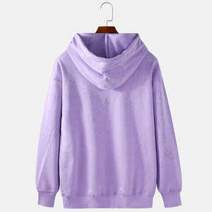 เสื้อมีฮู้ดแบบสวมหัวมีกระเป๋าผ้าคอตตอนมีฮู้ดระบายอากาศได้ดี - Product Image 2