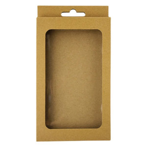 Cajas de embalaje de la caja del teléfono celular de Kraft, cajas de embalaje de la cubierta del teléfono móvil Kraft con cajas de embalaje móviles de la ventana plástica - Product Image 4