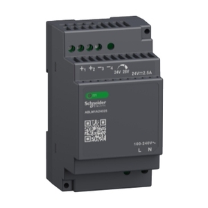 Alimentation industrielle modulaire monophasée Schneider Electric ABLM1A24025 100-240V AC 24V 2.5A avec fonction de régulation - Product Image 1
