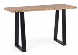 Table de console durable en bois de manguier fer bord vivant pliable industriel salon chambre à coucher salle à manger maison hôtel villa appartement entrée - Product Image 2