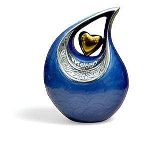 Urnas de lágrima para adultos de aluminio de diseño colorido de alta calidad para uso de cremación precios bajos urnas de lujo de Metal funerario hecho India 2024 - Product Image 3