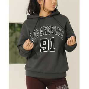 Sweat-shirt à capuche en éponge lourd pour femmes fabriqué sur mesure pull-over sans ficelle surdimensionné ample épais devant l'hiver - Product Image 1