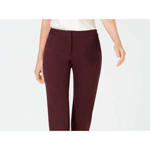 Pantaloni Alfani da donna a gamba dritta in maglia Ponte, a vita alta, traspiranti, antipiega, stile ufficio, taglia 2P per l'autunno - Product Image 2