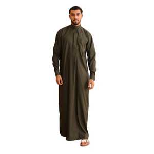 Nouveauté Ramadan Eid robe de prière Daffah Thobes fabricant OEM Services moderne 2025 broderie islamique Thobe JubbahFor hommes - Product Image 1