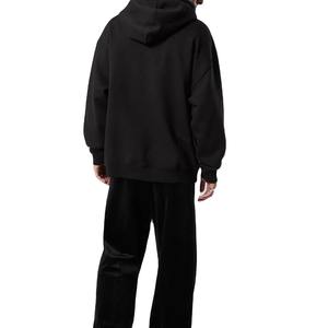 Nueva llegada logotipo personalizado y tamaño ropa de invierno color sólido peso pesado en blanco strass Sudadera con capucha de los hombres mejor calidad precio barato - Product Image 4