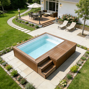 Small Resort Hotel Above Ground Fiberglass Swimming Pool 1 Meter Deep Outdoor Swimming Pool - Product Image 1