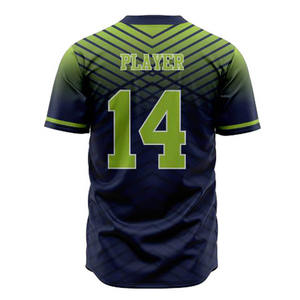 Vêtements de sport de baseball personnalisés de haute qualité pour hommes ensemble d'uniformes respirants OEM conception de sublimation de couleur personnalisée nom d'équipe grande taille - Product Image 2