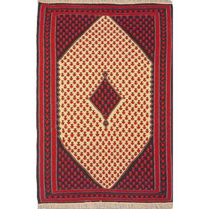 Un kilim persan Sanandaj unique en son genre, 5'5 x 3'6 - Product Image 1