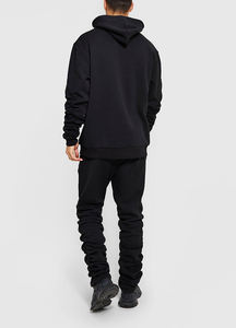 ชุดวอร์มมีฮู้ดแบบขายส่ง ออกแบบใหม่ พิมพ์ลายได้ตามต้องการ ชุดกีฬาผ้าฝ้ายน้ำหนักเบาสำหรับผู้ชาย สีพื้น - Product Image 2