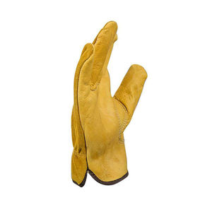 Guantes de soldadura de hombre con logotipo personalizado de alta calidad con forro de algodón de cuero de vaca, ropa de trabajo de protección de seguridad al por mayor - Product Image 3