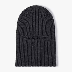 หมวกบีนนี่สำหรับฤดูหนาวหมวกถักนิตติ้งที่มีโลโก้ตามสั่งหมวกมีขอบแบบนุ่มทำจากอะคริลิค - Product Image 1