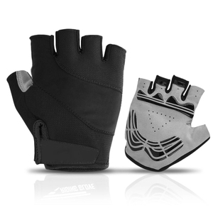 Gants de sport en cuir mi-doigts pour hommes et femmes, respirants, pour la salle de sport, avec rembourrage antidérapant pour l'entraînement - Product Image 4