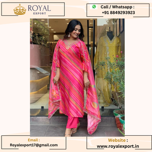 Con un hermoso conjunto de traje pesado decorado con intrincado bordado a mano con pantalones a juego y bordado Dupatta - Product Image 2