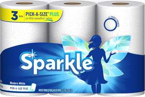 Toallas de Papel Desechables Suaves Sparkle Pick-A-Size Plus de 3 Capas, 3 Rollos = 6 Rollos Regulares, Ecológicas, Altamente Absorbentes, Valor Diario - Product Image 6
