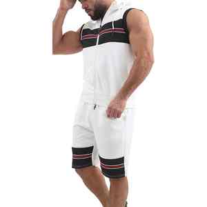 Conjunto Deportivo Multicolor 2026, Chándal Informal con Bloques de Color, Chándal de Poliéster de 2 Piezas, Pantalones Cortos para Hombre, Conjunto Transpirable de Algodón - Product Image 4