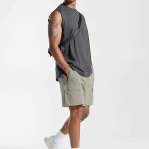 เสื้อกล้ามผู้ชายขายดี ทรงเข้ารูป ผ้าถัก ระบายอากาศ ผ้าฝ้าย 3 มิติ สำหรับออกกำลังกาย คุณภาพสูง MOQ ต่ำ รับสกรีนโลโก้ สำหรับใช้ในยิม - Product Image 4