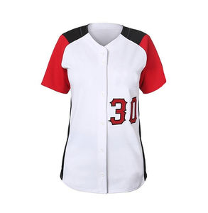 เสื้อซอฟต์บอลเบสบอลผ้าทอลายทแยงผ้าไหมซับลิเมชันสกรีน - Product Image 5