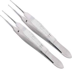 2 Piezas de Pinzas Castroviejo de 4 Pulgadas para Sutura, Acero Inoxidable Quirúrgico, 0.3mm 0.5mm 1x2, Manual, Certificación CE, 1 Año de Garantía, Surgiright - Product Image 4