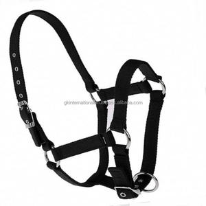 Collar de cabeza de caballo de carreras de nailon negro, suave, cómodo y duradero, doble costura, ajustable, todas las tallas - Product Image 6