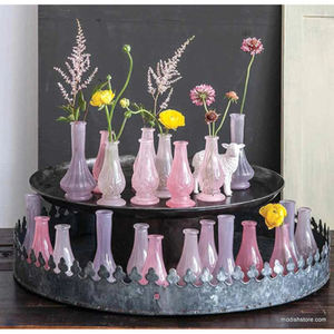 Exclusive Quality Fruit and Food Galvanized <b>Tray</b> With Gold Polished Handles Large Size Tableware Food Server Ware Metal <b>Trays</b> - Product Image 6