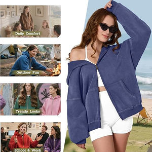 Gran oferta, sudaderas con cremallera con lavado ácido, ropa de calle de moda para hombre, diseño personalizado, chaquetas con capucha y cremallera, ropa de gimnasio, proveedor OEM - Product Image 3