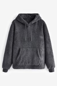 Prix de gros stock prêt pull hiver unisexe femmes hommes polaire tissu polaire à capuche - Product Image 3