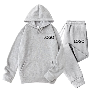 Personnalisez votre logo, sweats à capuche et pantalons deux pièces pour hommes et femmes, vêtements de sport décontractés mode printemps et automne, couple - Product Image 6