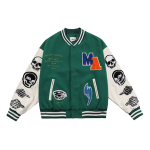 Veste Letterman en cuir grande taille pour hommes Veste universitaire personnalisable avec écusson brodé de logo personnel pour l'hiver - Product Image 6