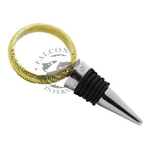 Bouchon de bouteille de vin d'anneau d'or de qualité supérieure meilleurs produits faits à la main acheter en ligne cadeau de mariage bouteilles de champagne bouchon et bouchon - Product Image 1