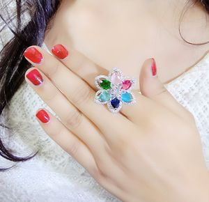 Nouvelle Arrivée Bague Femme Vintage Plaqué Or 14K Motif Feuille AD Taille Personnalisable en Laiton Durable - Product Image 4