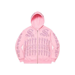 Sweat-shirt à fermeture éclair de couleur personnalisée, style hip-hop, streetwear, sweat-shirt court, votre marque, travail de strass et de cristaux, sweat-shirts graphiques - Product Image 1