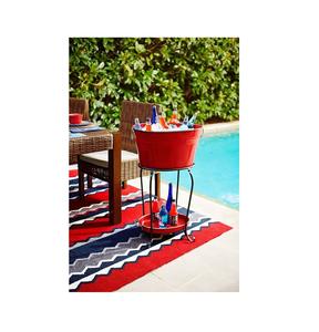 Tina de vino de metal de diseño fabuloso, Cubo de vino de metal de gran tamaño de Calidad exclusiva con soporte, Tina de vino de color rojo al mejor precio - Product Image 1