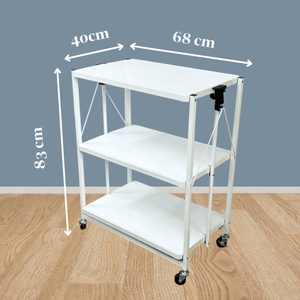 Chariot de cuisine pliable utilitaire roulant pour stockage de légumes aliments - Product Image 5