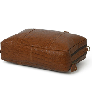 Leather Laptop Shoulder Bag, Brown Genuine Leather Bag, Cross Body Leather <b>Briefcase</b> for Men & Women - Product Image 3