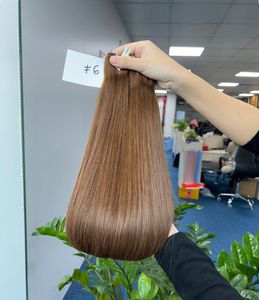 Extensión de cabello Remy Natural de trama marrón de 10 \ ", estilo de cabello de bebé vietnamita, materia prima de cabello humano Remi Cabello - Product Image 4