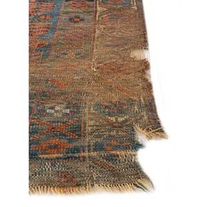 Alfombra de Lana Hecha a Mano Aalam Azul, Modelo Paem-1417, Patrón Geométrico, Rectangular Grande, para Sala de Estar, Dormitorio, para Adolescentes, para Pasillo - Product Image 4