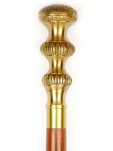 HMA Handicrafts Bastón de madera superior de latón para hombres Bastón de caminar vintage con estilo - Product Image 3