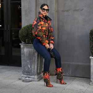 Vente chaude dans les vestes pour femmes avec décoration camouflage - Product Image 5