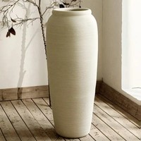 Vases en céramique créatifs pour plantes, bols ronds, centres de table d'intérieur, en céramique antique faite à la main, grands et petits vases en argile pour la décoration de la maison