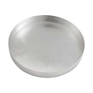 ถาดเสิร์ฟอาหารทรงกลม ทำจากโลหะเงินขัดเงา ดีไซน์ทันสมัย เป็นมิตรกับสิ่งแวดล้อม ใช้กับเครื่องล้างจานได้ เหมาะสำหรับเป็นของขวัญทางธุรกิจ ความจุมากกว่า 10 ลิตร - Product Image 1