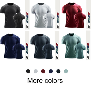 150 GSM camiseta de gimnasio para hombre con logotipo personalizado 3XL entrenamiento compresión deporte Top Casual Fitness ajuste muscular para entrenamientos de gimnasio - Product Image 4